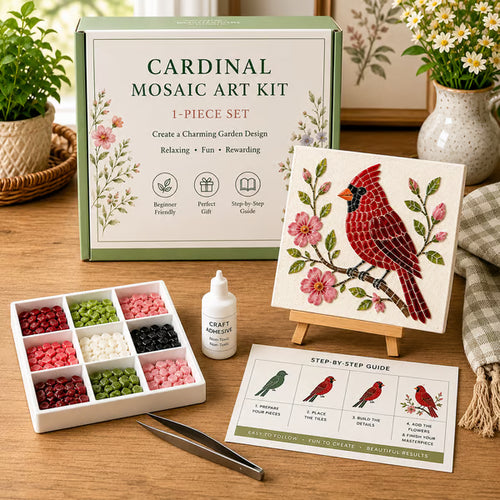🔥LAST DAY 49% OFF - 🌿🐦 Garden & Woodland Mosaic Art Diy Kit | ✨Create a Charming Little Piece of Nature, One Tile at a Time!