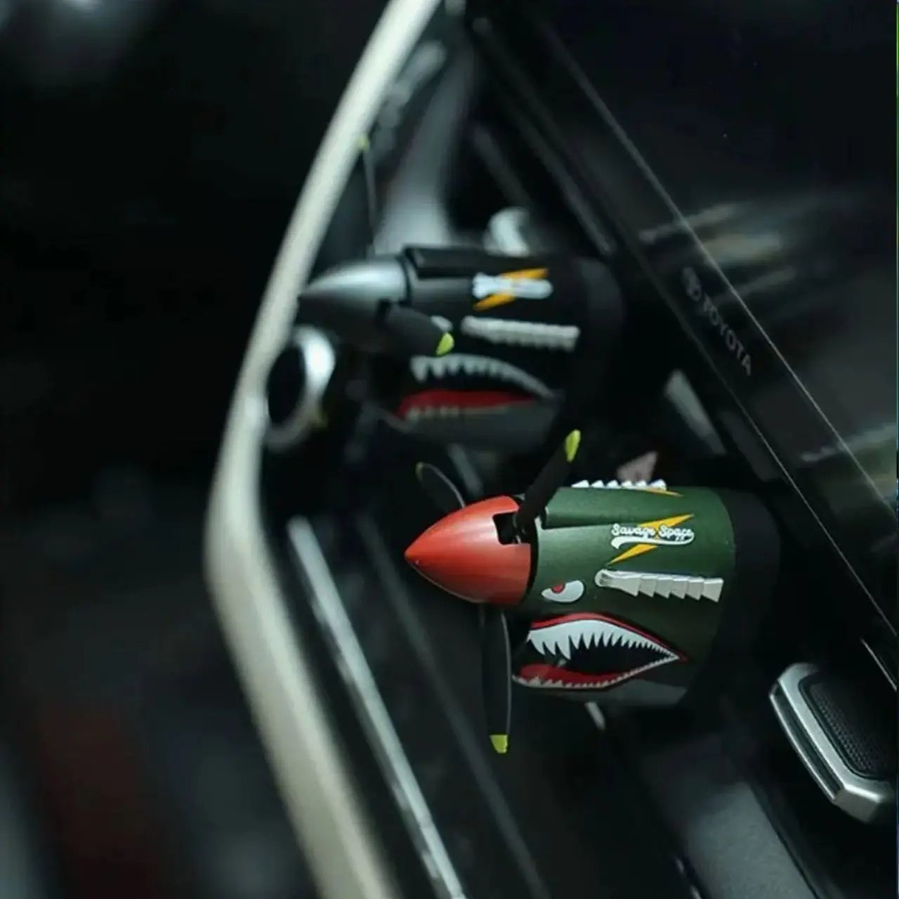 Plane Car Air Freshener | Vintage Fighter Jet Vent Clip for Men
