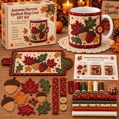 DIY Fall Mug Cozy Sewing Kit