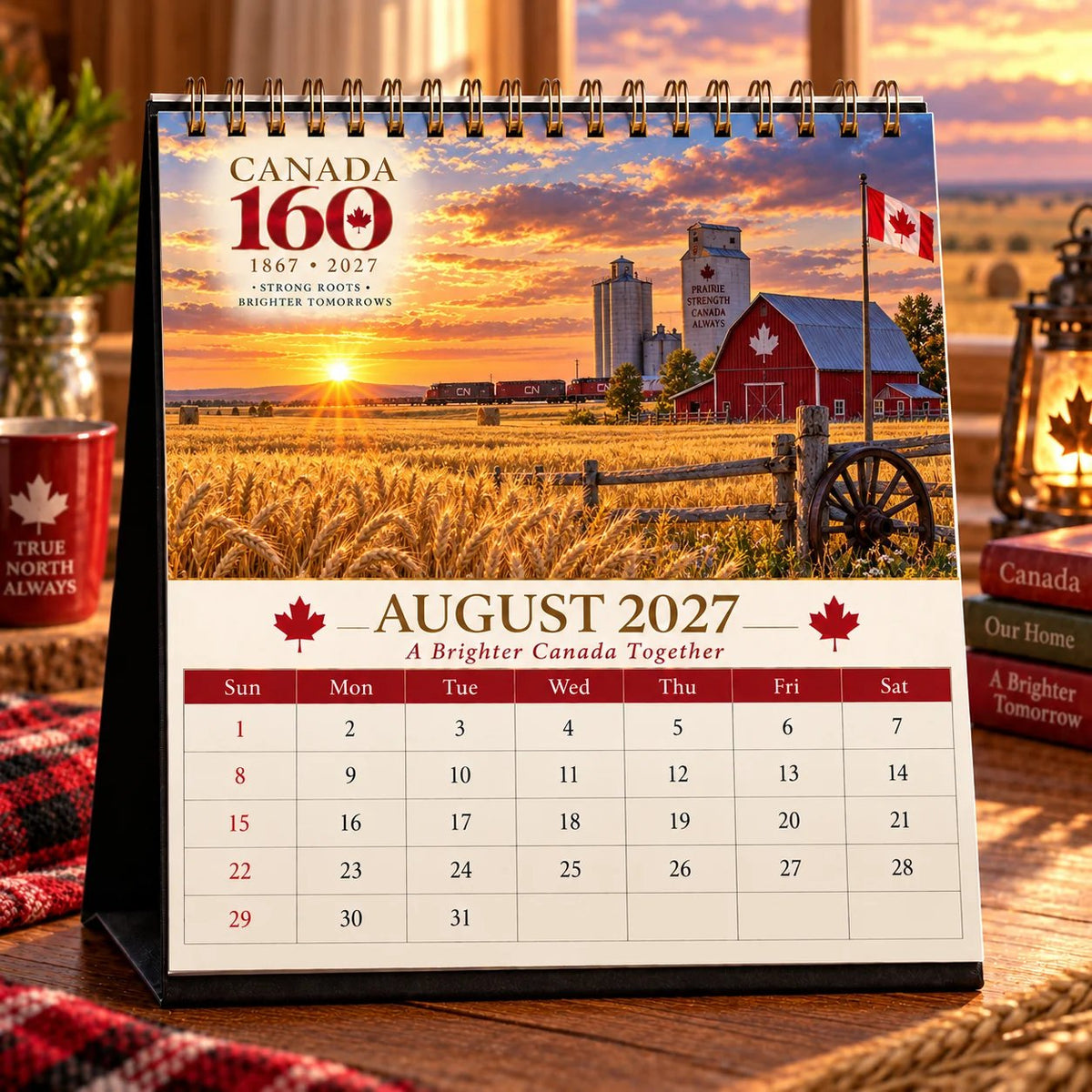 🍁Canada 160th Anniversary 2027 Desktop Calendar — A Year Across the True North📅