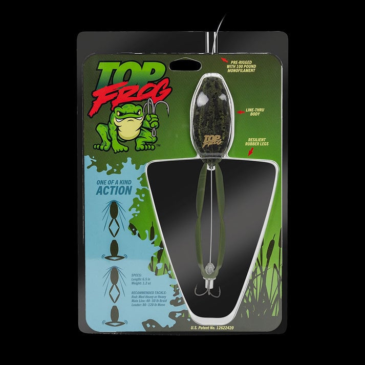 ⏳ Last Day 49% OFF – 🐸 Top Frog 6.5" Pre-Rigged Topwater Fishing Lure | Line-Thru Kicking-Leg Action, 1.2 oz Body & 100 lb Leader Included 🎣✨