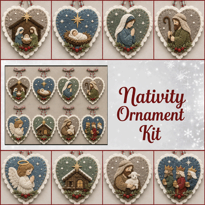 ⏳ Last Day 49% OFF – 🐦 Beginner-Friendly Winter Bird Felt Heart Ornament Sewing Kit Collection | Complete Kit with Pre-Cut Felt, Sewing Materials & Step-by-Step Guide Included 💕