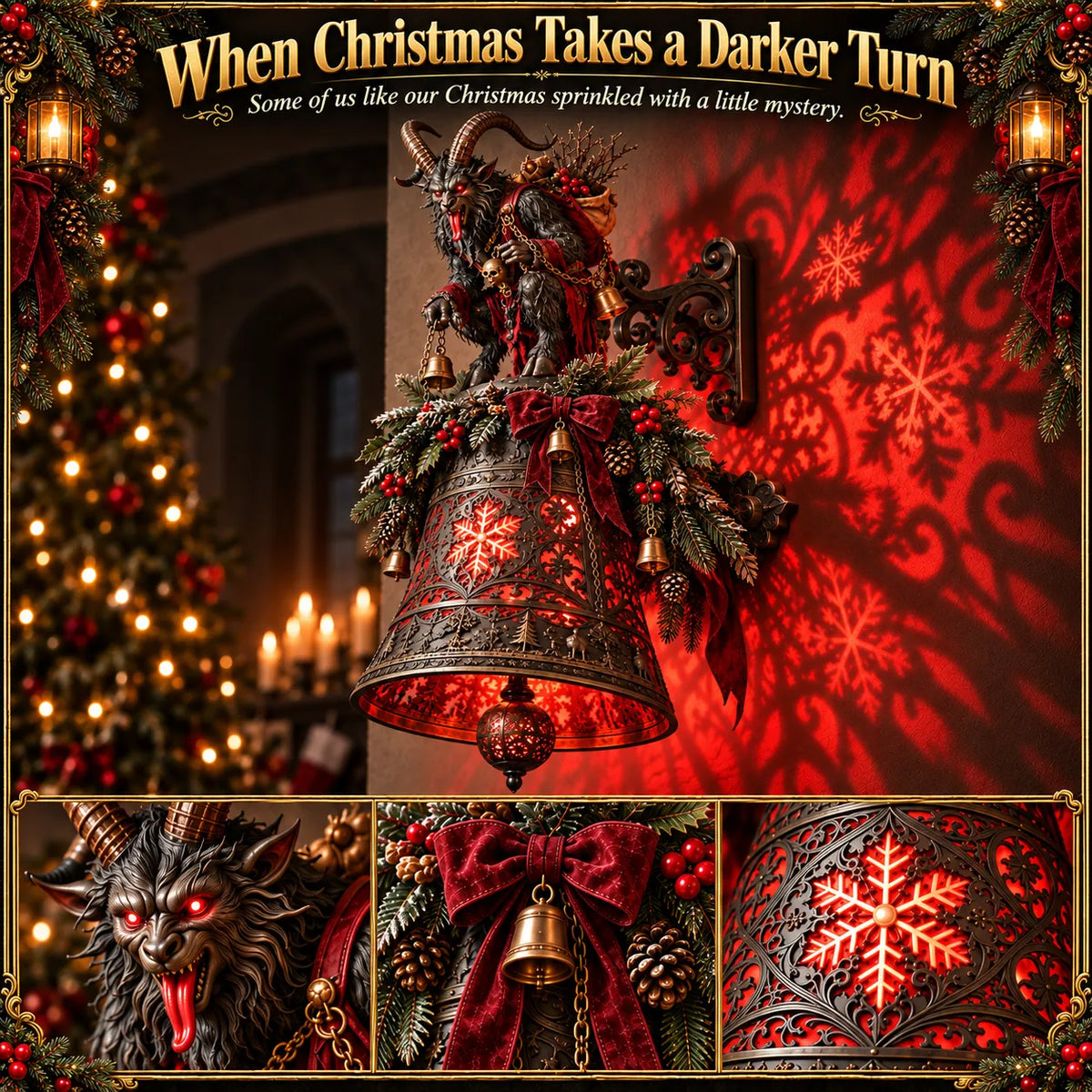 🎄Krampus Midnight Chime Christmas Projection Bell🔔