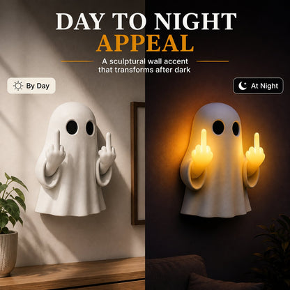 👻 Halloween Ghost Middle Finger Glow Night Light