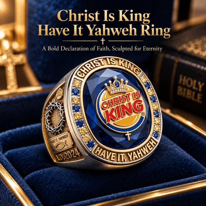 Christ Is King 3D Sculpted Ring | Armor-Grade Devotion ✨👑