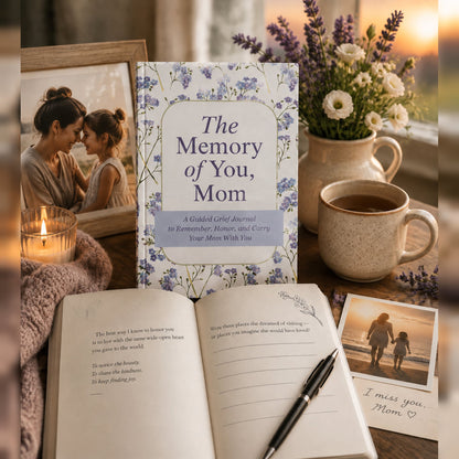 💜 The Memory of You, Mom - A Guided Grief Journal to Remember, Honor, and Carry Your Mom With You