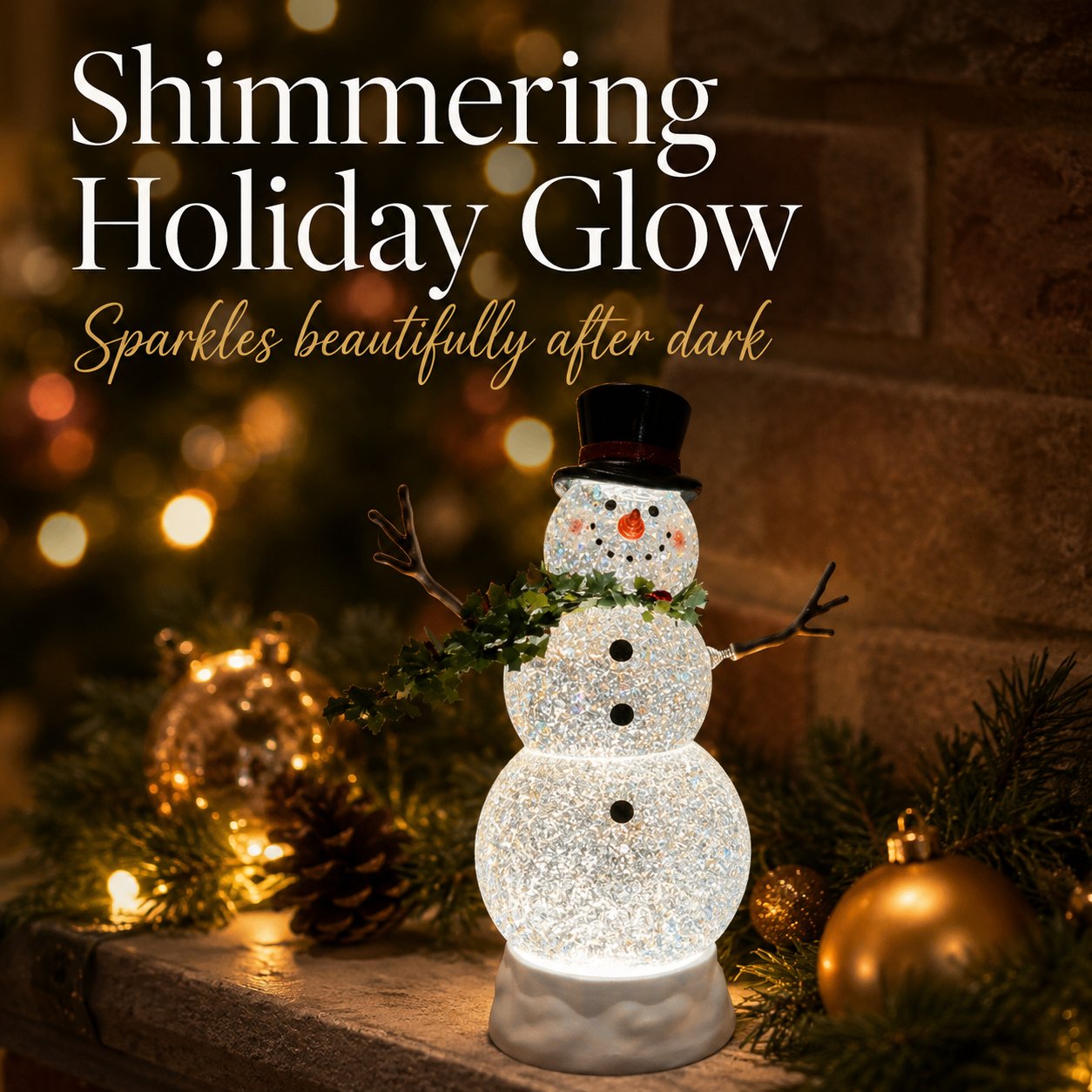 Sparkling Snowman Holiday Light ✨⛄