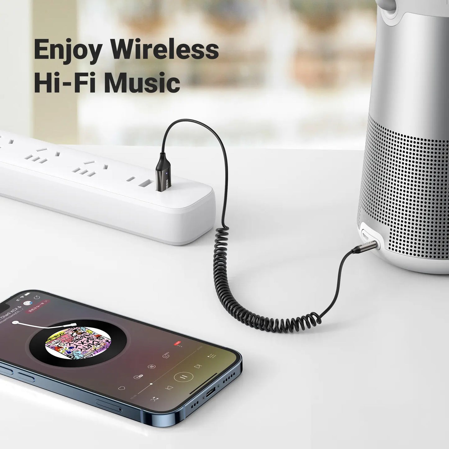 UGREEN Bluetooth 6.0 Adapter for Car - Hands-Free AUX Receiver