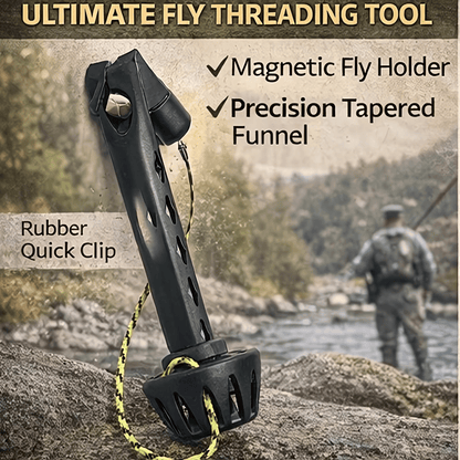 🔥Last Day 49% OFF🎣Fly Roost Magnetic Fly Threader – Instant Hook Threading Tool for Fly Fishing, Perfect for Small Flies & Low Light, Portable with Lanyard Hole