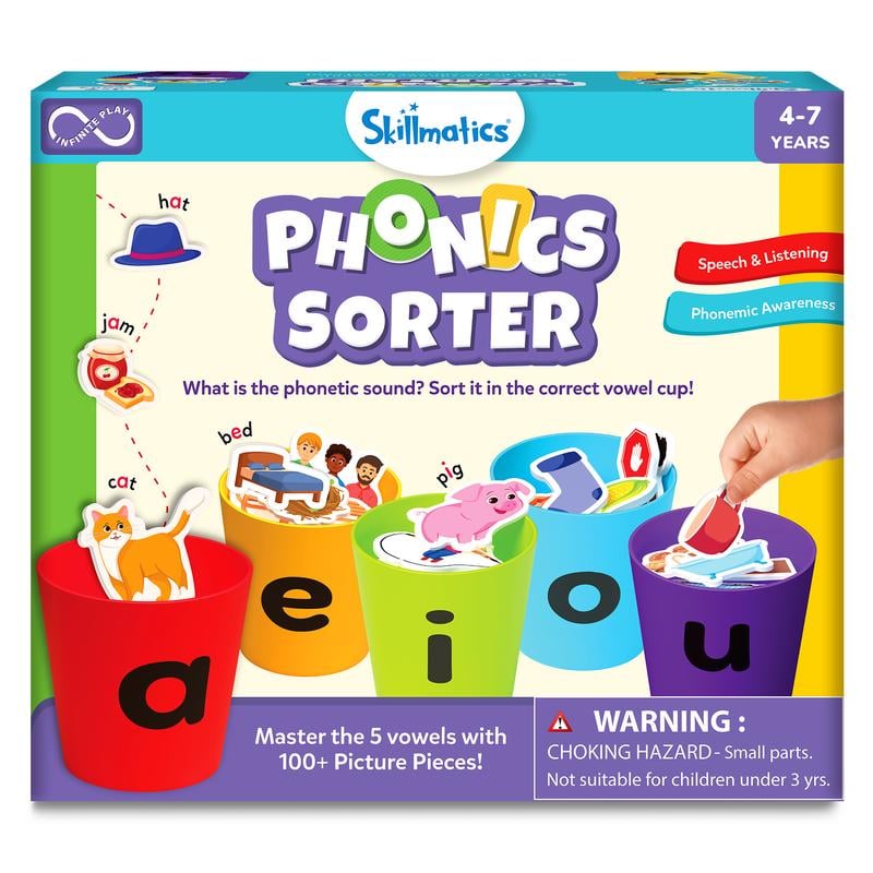 📚Phonics Vowel Sorting Toy – Early Literacy Learning Activity for Preschool & Kindergarten Kids Ages 4-7✨