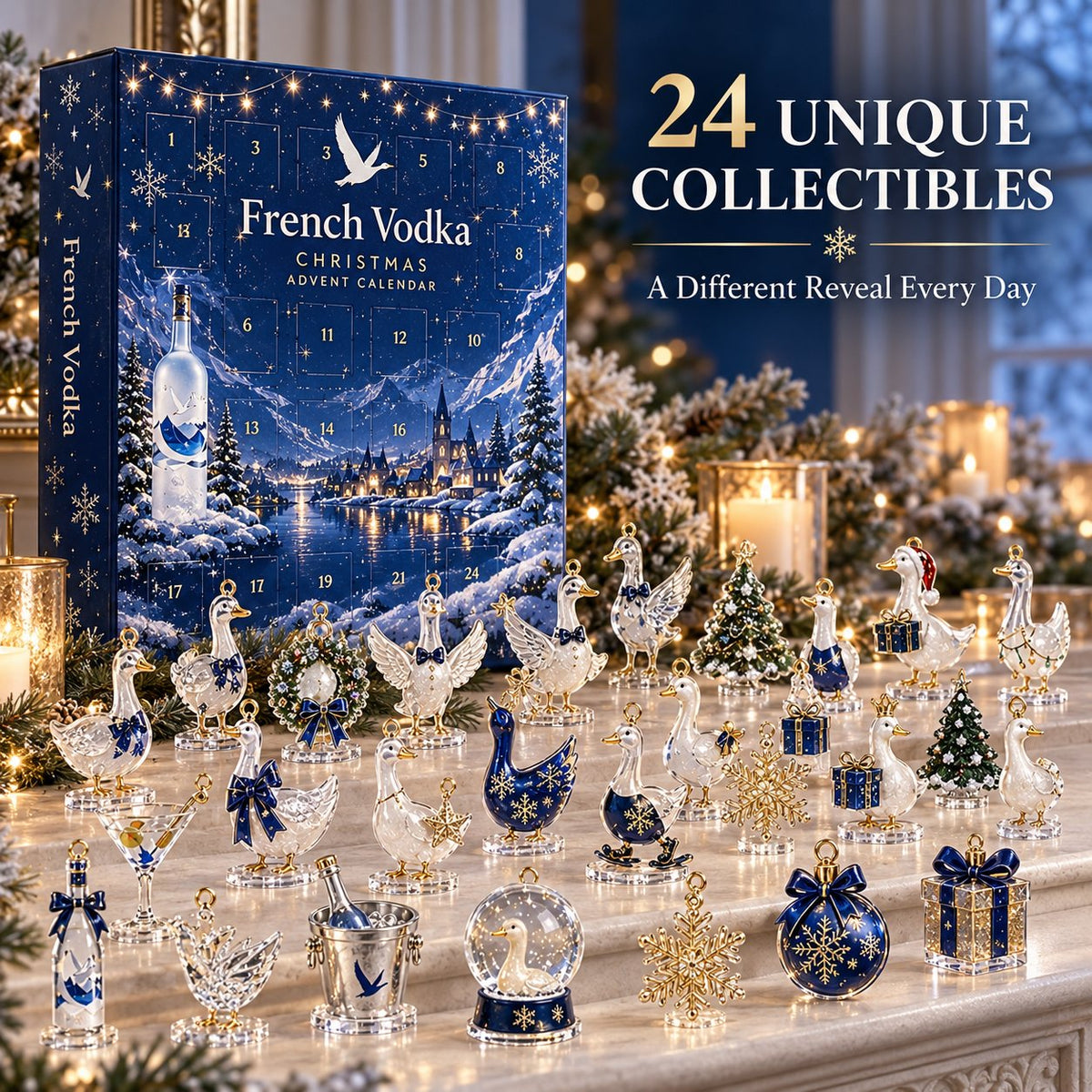 Winter Blue Swan Advent Calendar | 24-Day Luxury Countdown Set 🦢✨