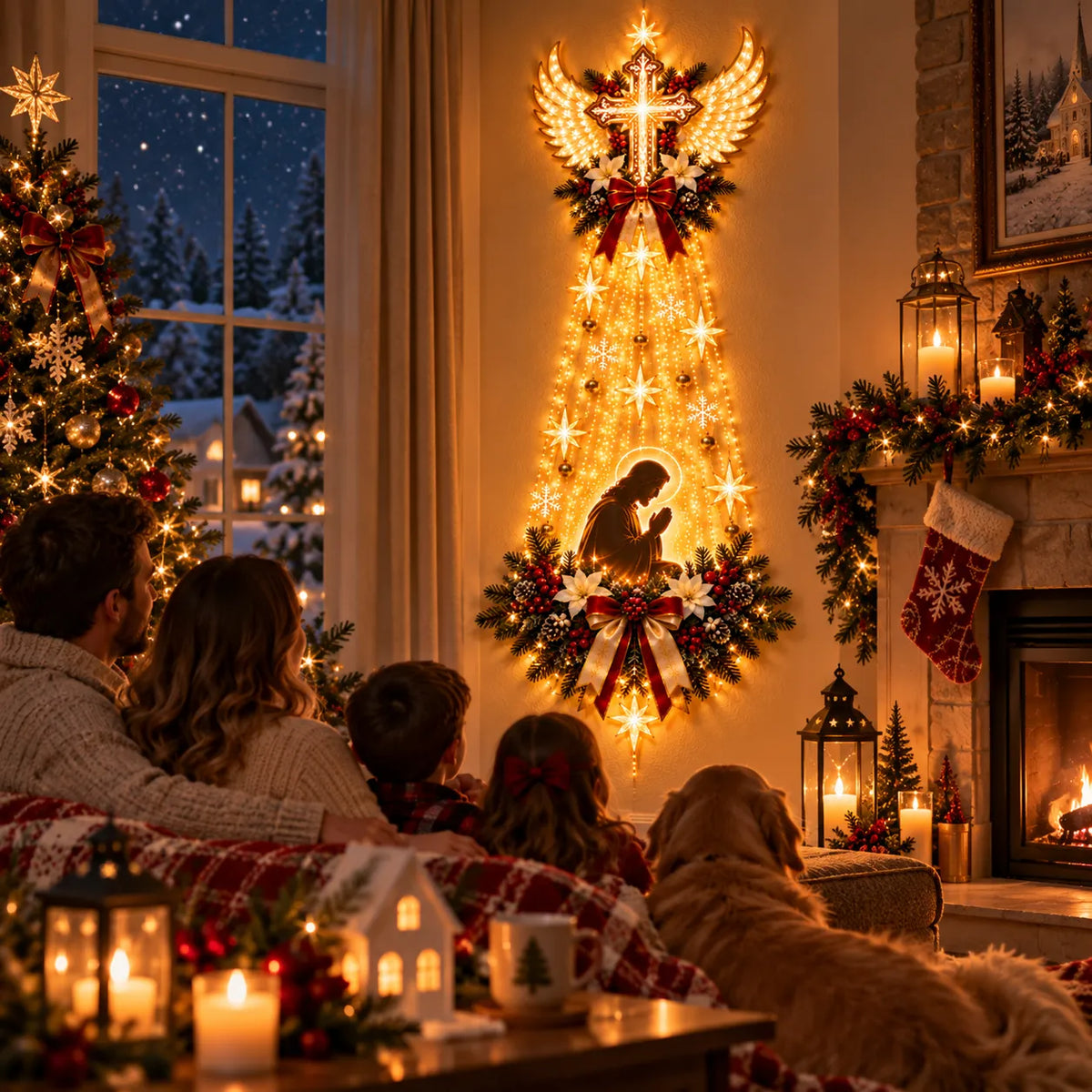 ✨LAST DAY 50% OFF✨✝️ Guardian Light of Faith – Jesus Christmas Wall Decor