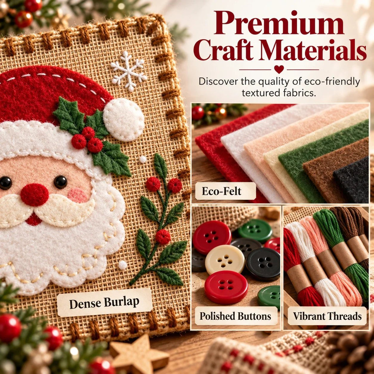 🎄✨ Christmas DIY Fabric Weaving Friendship Kit - 🧵 Create Something Special Together! 💕