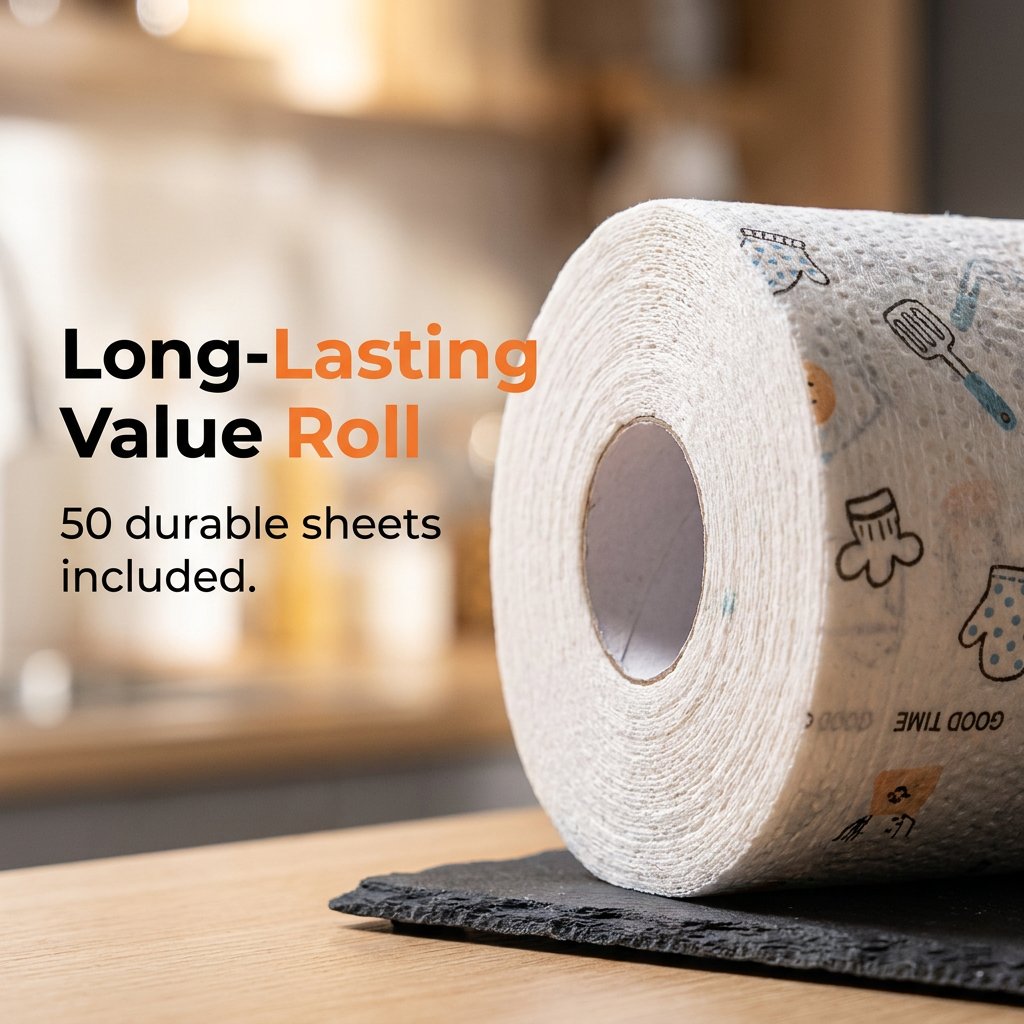 🔥 50PCS Reusable Cleaning Rag Roll – Wash, Reuse & Clean More for Less 🌿
