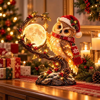 🎄 Christmas Limited-Time Sale | Moonkeeper Owl™ – Lighted Christmas Owl