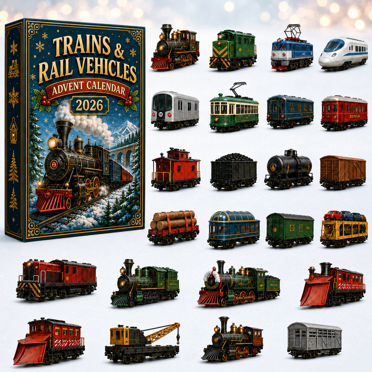 🔥Last Day 49% OFF - 🚂Trains & Rail Vehicles Advent Calendar 2026 – 24 Railway Surprises
