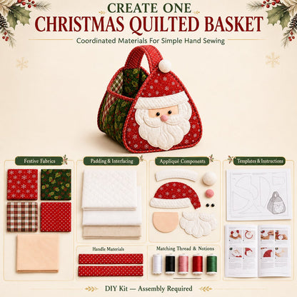 ⏳ Last Day 49% OFF – 🎄 Christmas Character Quilted Carry Basket🎁✨