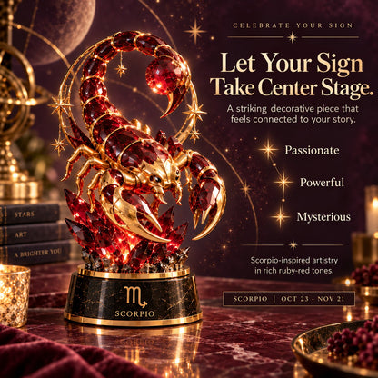 ⏳ Last Day 49% OFF – 🌙 Celestial Zodiac Sculpture | 12 Jewel-Like Zodiac Designs with Golden Details ✨