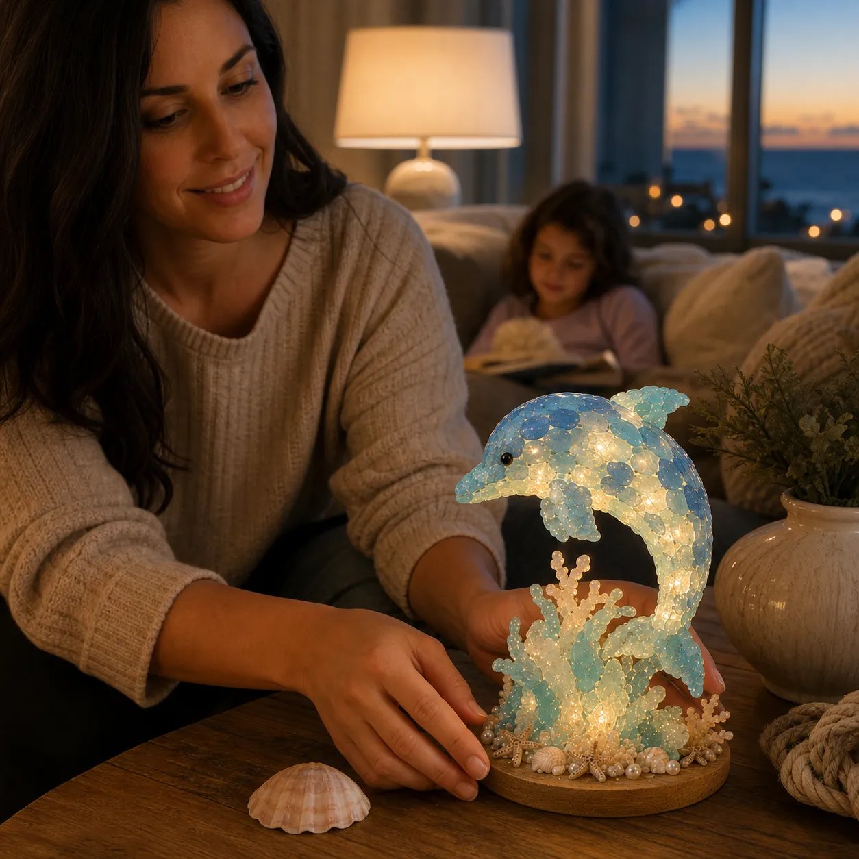 ⏳ Last Day 49% OFF – 🌊 Beginner-Friendly DIY Glowing Sea Glass-Style Ocean Art Kit Collection | Complete Kit with Sea Glass-Style Pieces, LED Lights & Step-by-Step Guide Included 💕