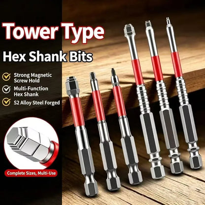 6-Piece Magnetic Hex Socket Bit Set 🔧 Grip Small Nuts Faster Without Constant Slipping & Dropping