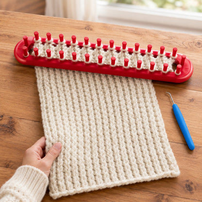 🧶 Beginner Long Knitting Loom Hook Set – Easy DIY Tool Kit for Scarves, Blankets & More