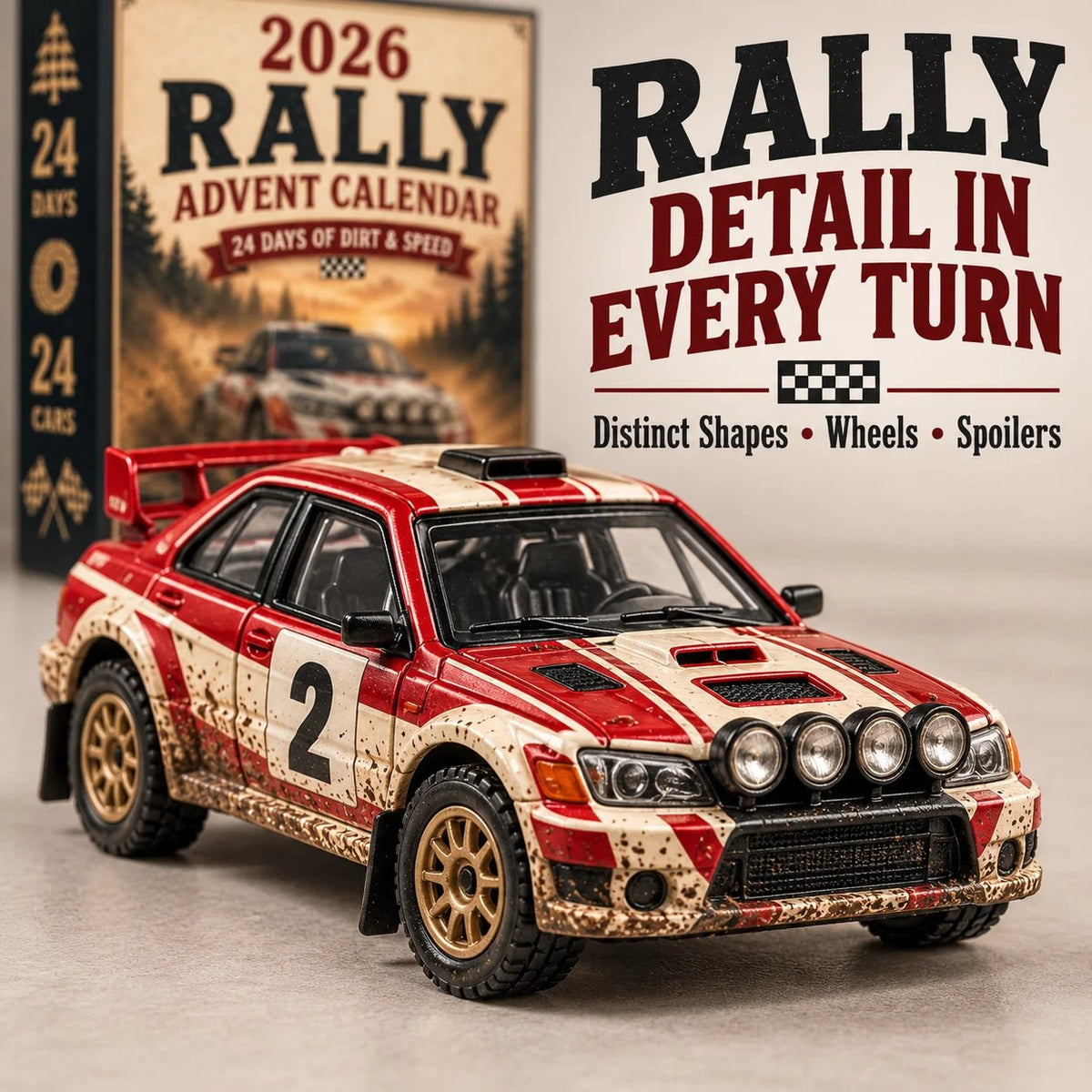 2026 Rally Racing Advent Calendar – 24 Collectible Rally Cars