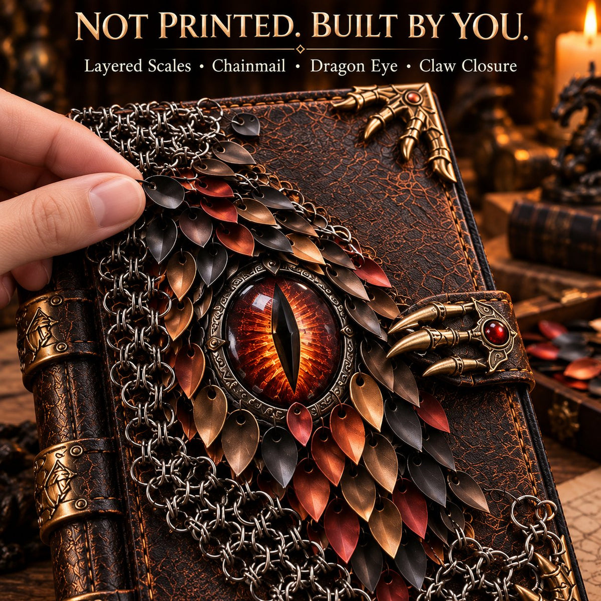 🐉 Dragon Eye Grimoire Cover DIY Kit
