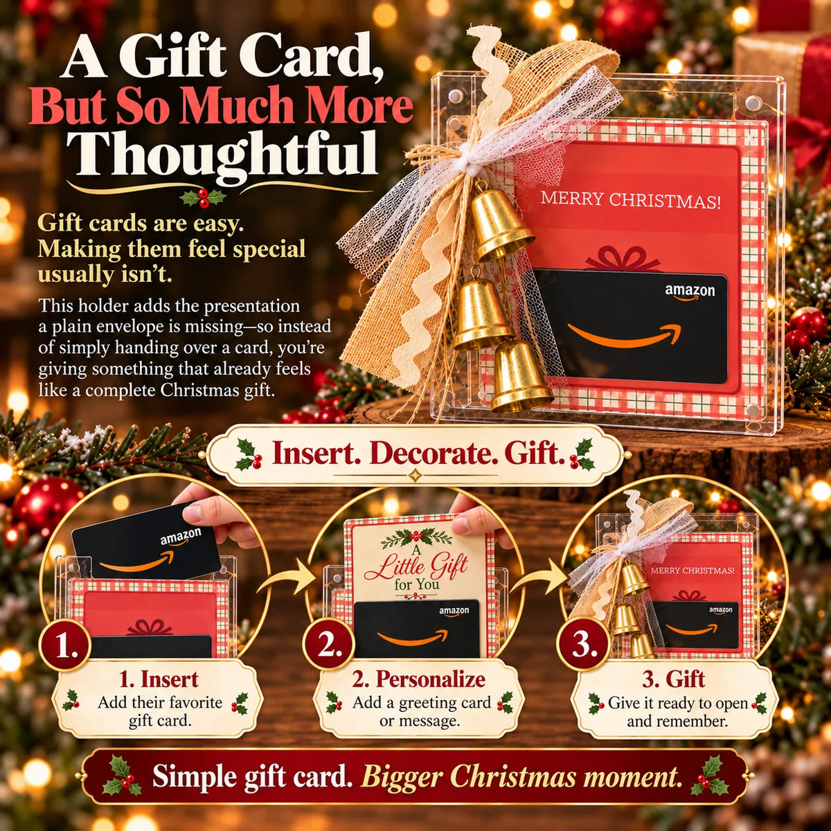 💯🔥 50% OFF -🎄Christmas Gift Card Keepsake Frame