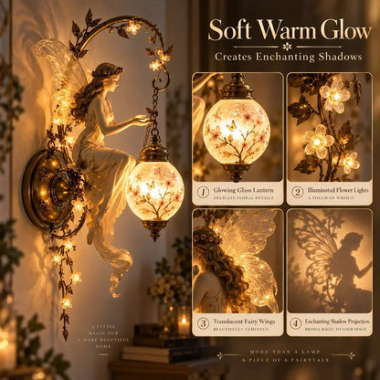 Enchanted Fairy Blossom Lantern Wall Light – Floral Fantasy Décor