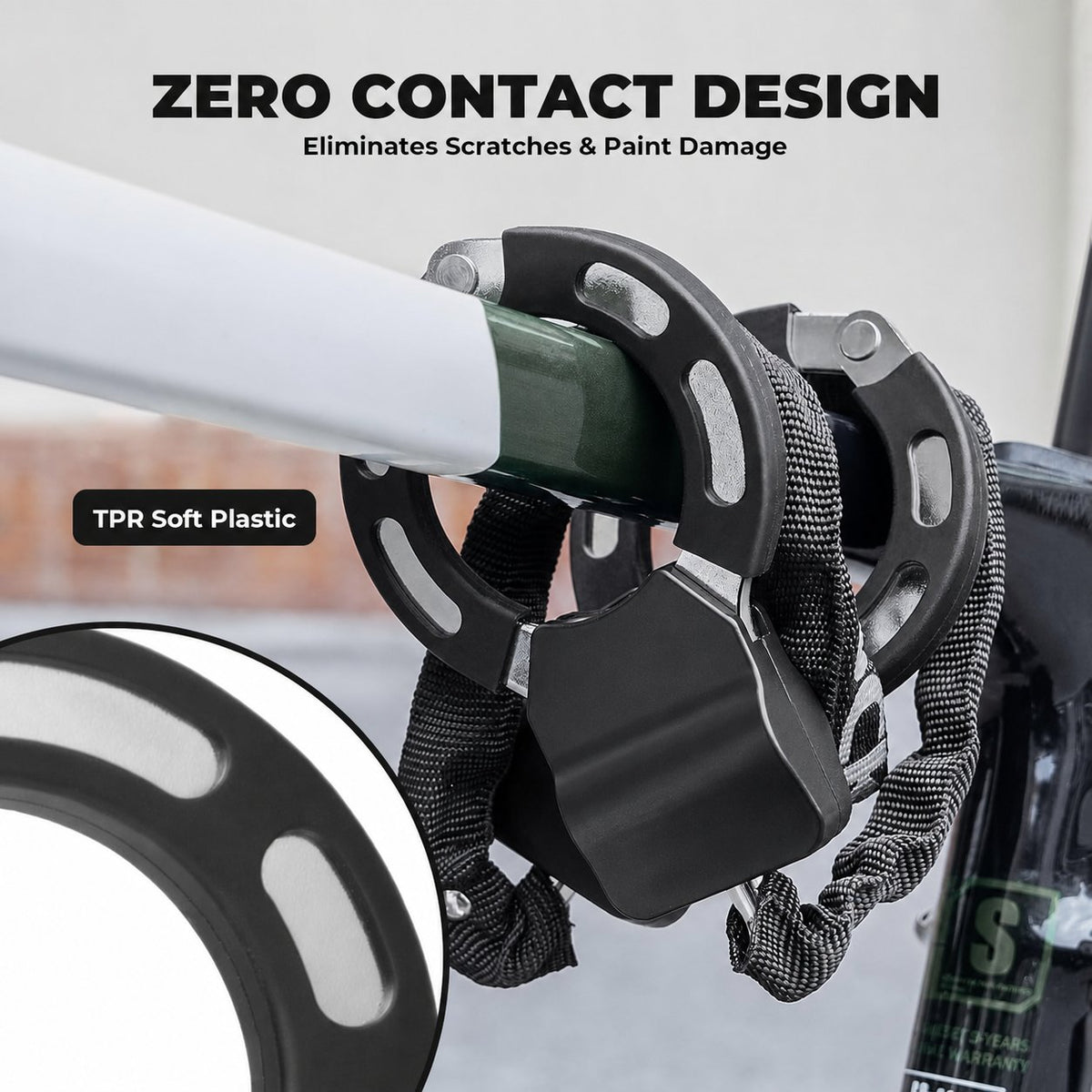 Flexible Chain Lock for Bikes, Scooters & Helmets