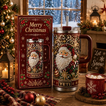 🎅 Luxury Christmas Santa 40oz Handle Tumbler