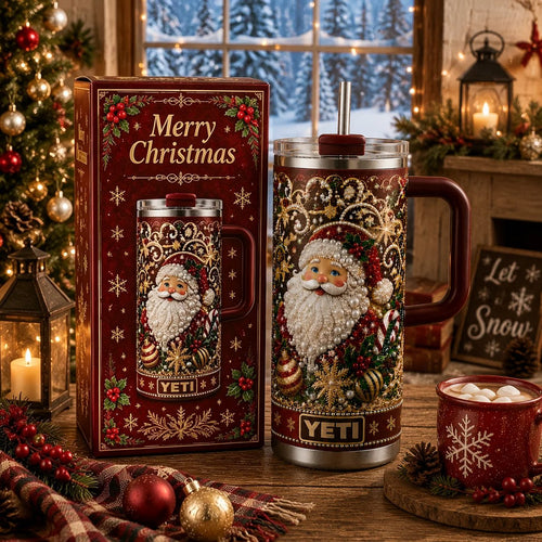🎅 Luxury Christmas Santa 40oz Handle Tumbler