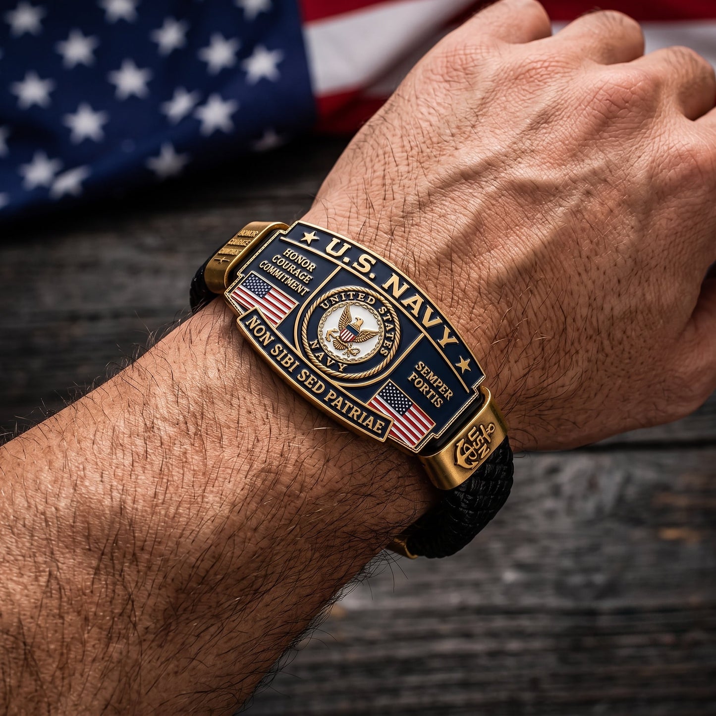 🇺🇸Last Day Promo: 49% OFF ⚓U.S. Navy Non Sibi Sed Patriae Tribute Bracelet