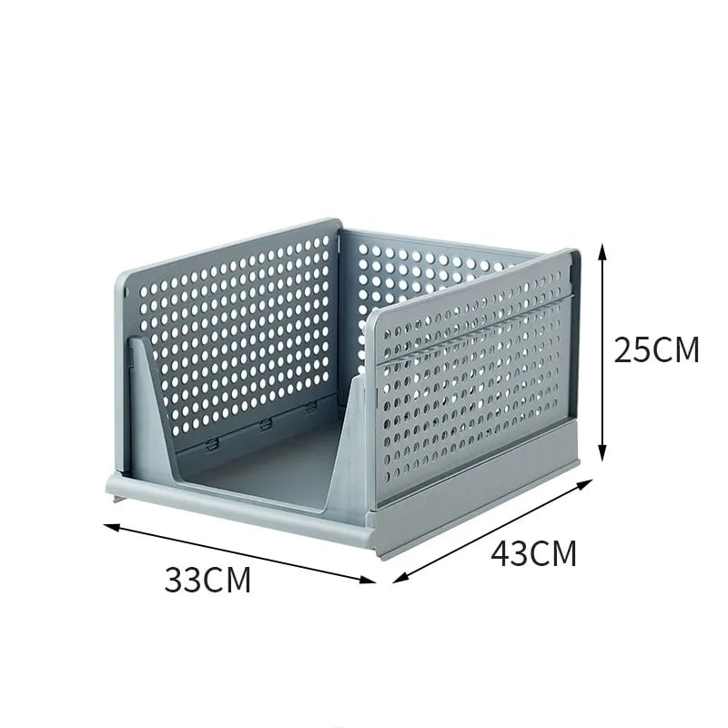 Foldable Drawer-Style Wardrobe Storage Box – Stackable Clothing & Closet Organizer