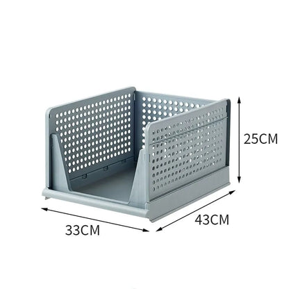 Foldable Drawer-Style Wardrobe Storage Box – Stackable Clothing & Closet Organizer