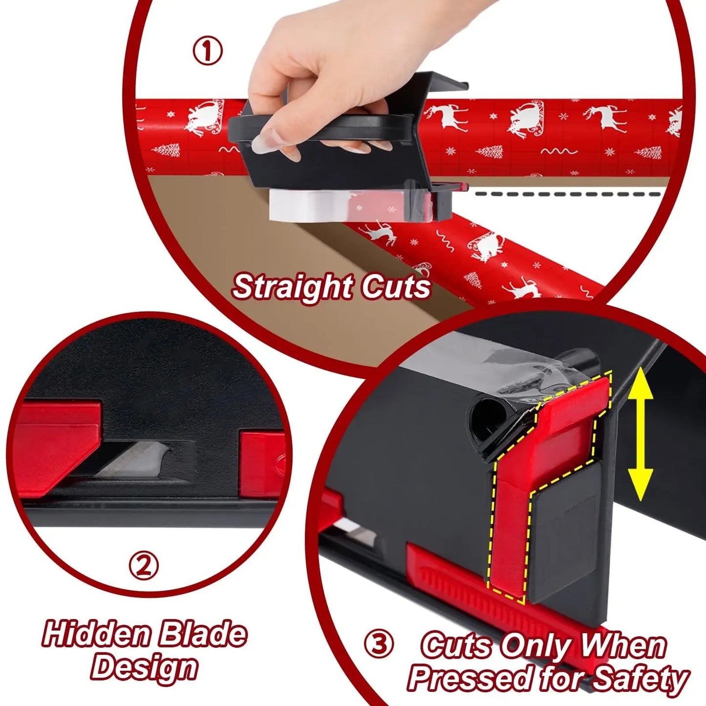 Hot Sale 🎁 2-in-1 Wrapping Paper Cutter & Tape Dispenser Kit