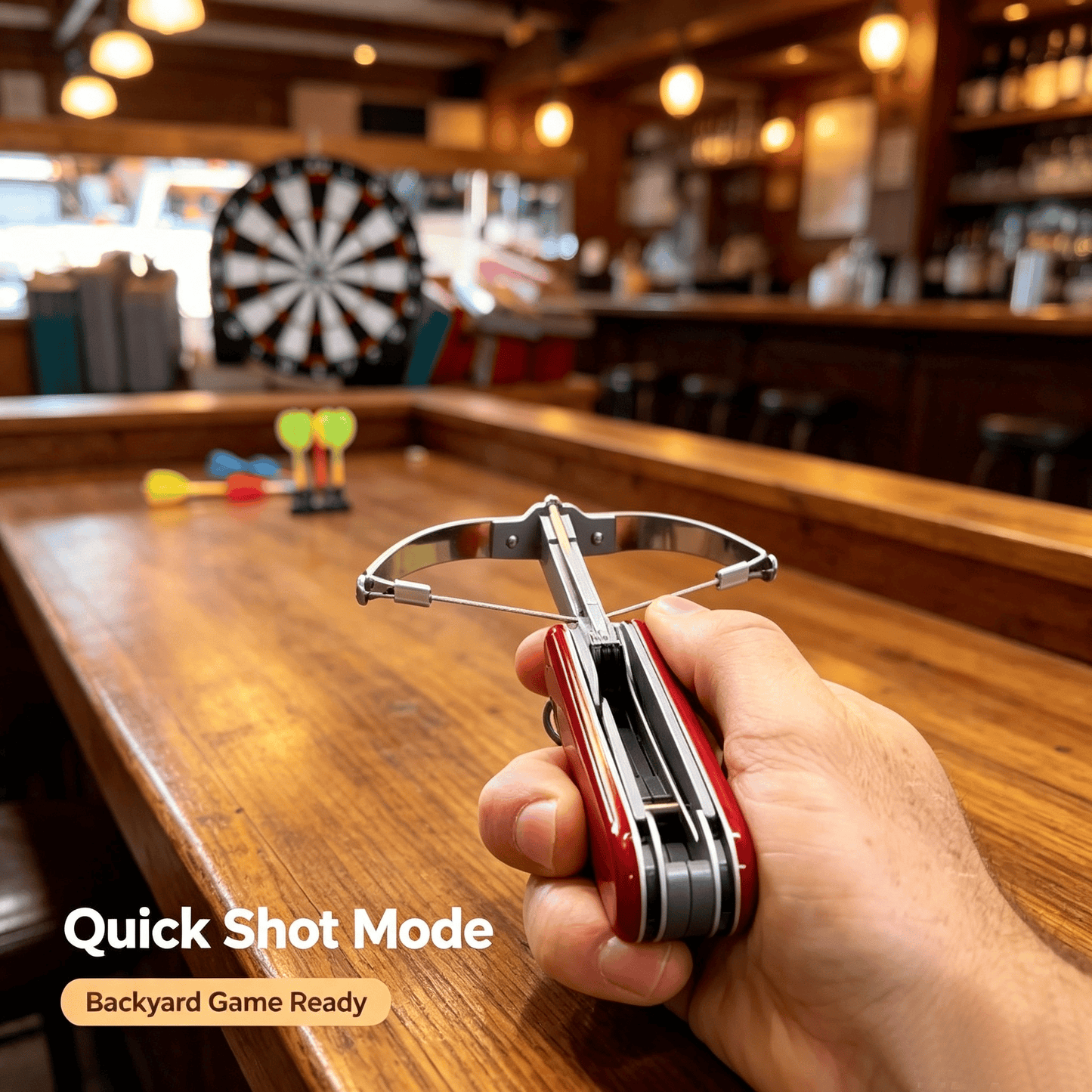 Mini Pocket Crossbow Toy, Portable Hand‐Held Small Crossbow