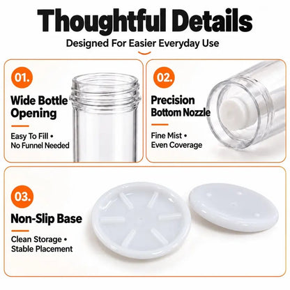 👩🏻‍🍳❤️Refillable Oil Sprayer Bottle with Protective Cap – Fine Mist, Less Oil & Multi-Purpose for Air Fryer, Cooking & BBQ