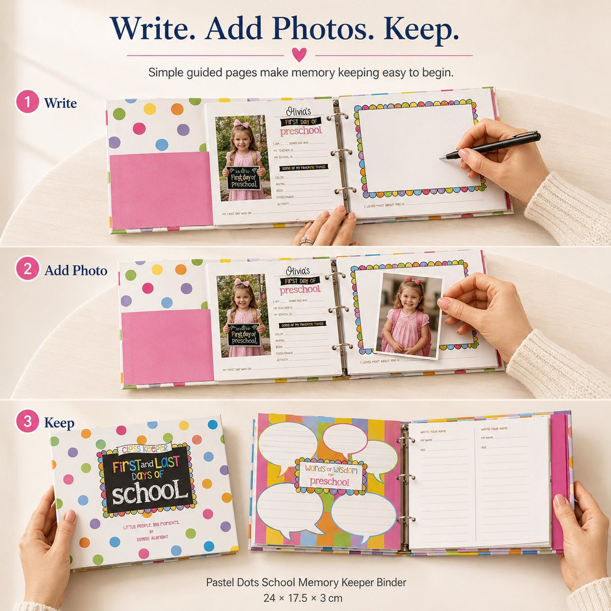 🔥LAST DAY 50% OFF - First & Last Day School Memory Keepsake Binder