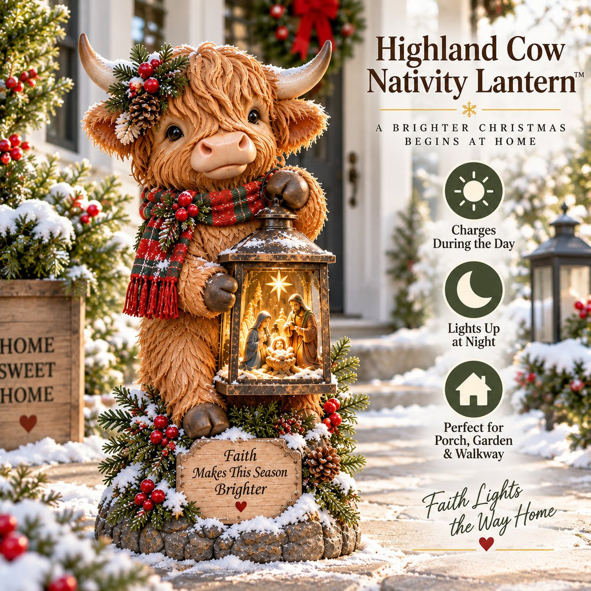 Highland Cow Nativity Lantern™