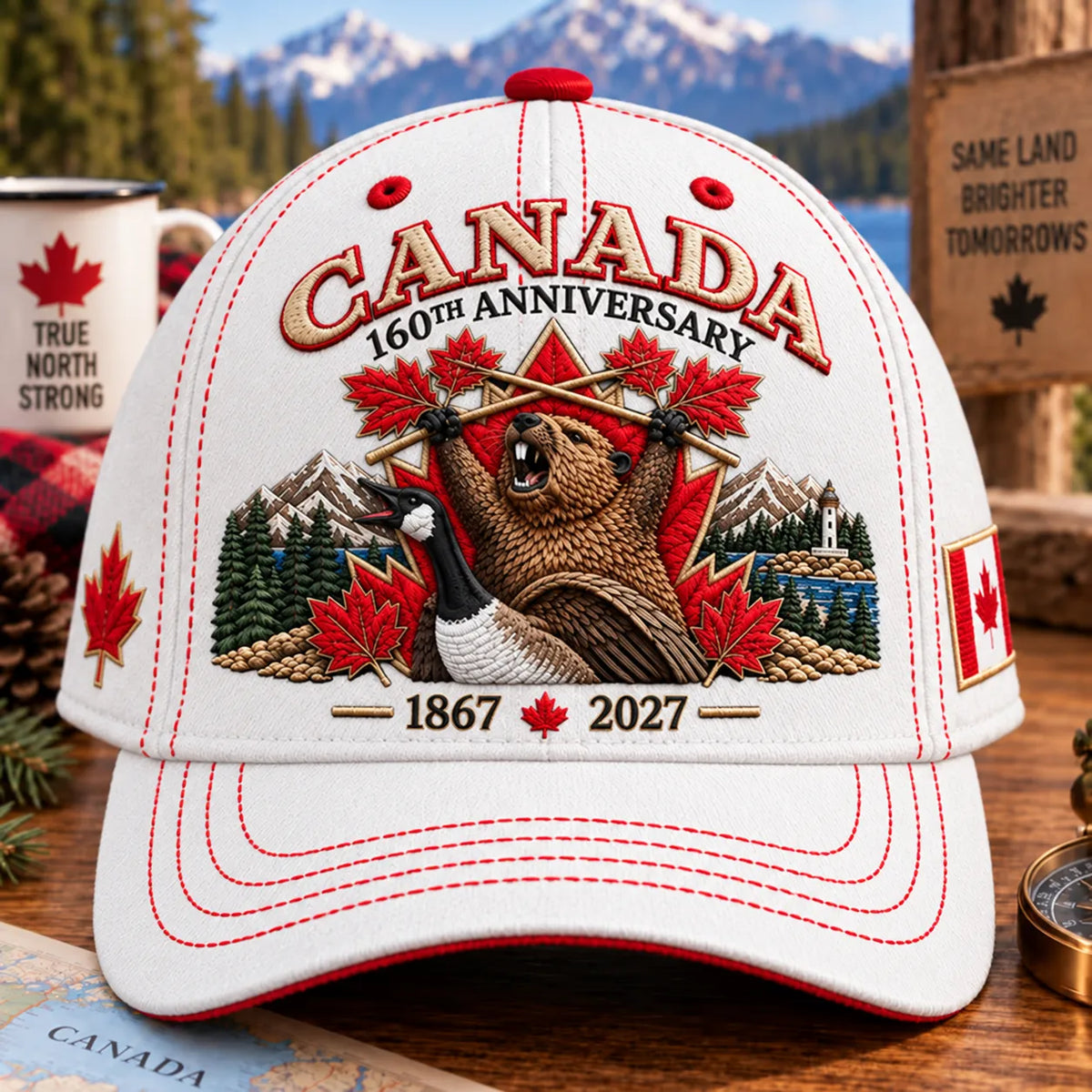 ⏰LAST DAY 50% OFF - 🍁 Canada 160th Anniversary 1867–2027 – Premium Embroidered Heritage Cap 100% Cotton
