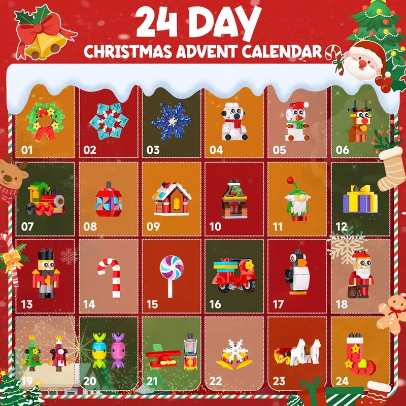 ⏳ Last Day 49% OFF – 🎄24-Day Christmas Surprise Countdown Calendar | 24 Daily Compartments with Surprise Toys for a Fun Screen-Free Holiday Tradition 🎁✨