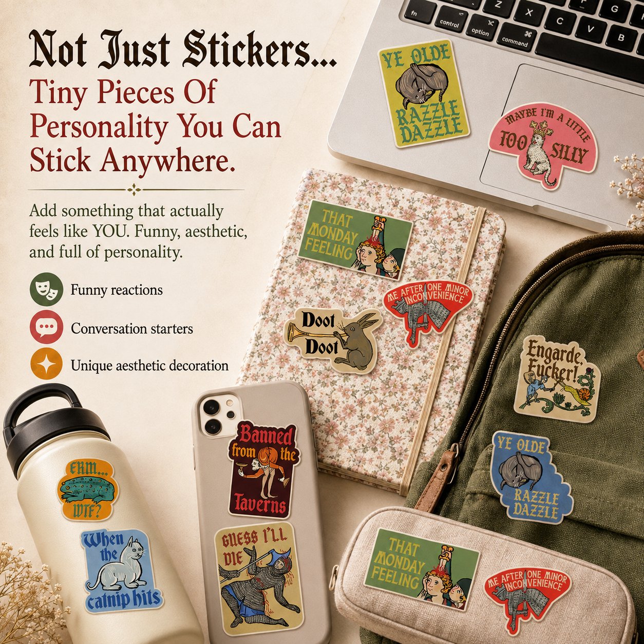 🏰 Medieval Meme Stickers Collection - Add A Little Medieval Chaos To Your Everyday Life 😂