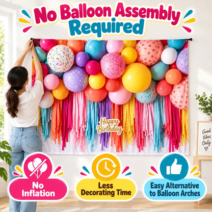 🎈✨ Balloon Backdrop Curtain — Create an Instant Party Scene with Colorful Balloon Style!