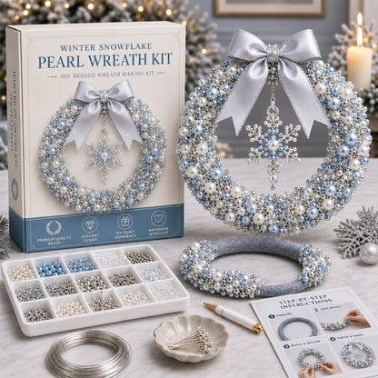🎄✨ Plymagic DIY Christmas Wreath Pearl Art Kit🎁