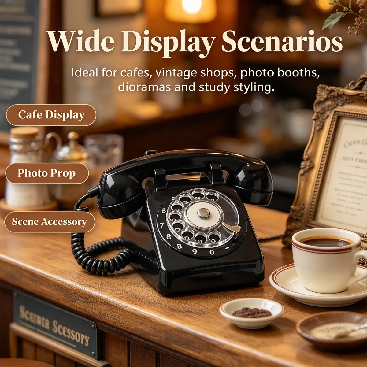 Mini Antique Rotary Phone Replica, Mini Retro Rotary Dial Desk Telephone