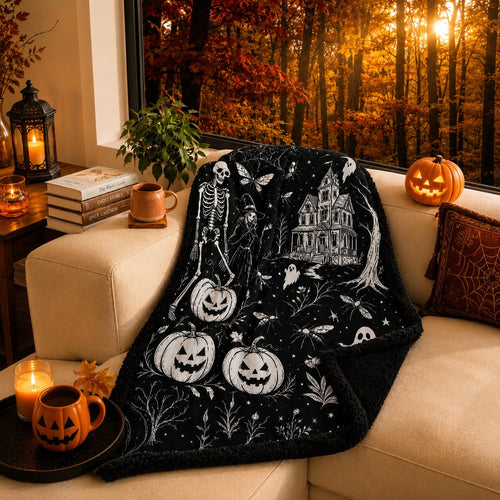 🔥Last Day 49% OFF - 🎃👻Trick Or Trace Halloween Coloring Blanket🎨(📦Buy 2 Free Shipping)