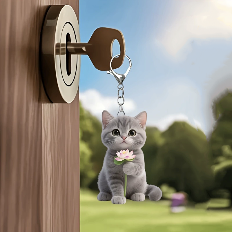 TODAY'S SPECIAL OFFER-50% OFF 🔥3D Stylish Dynamic Cute Cat Keychain
