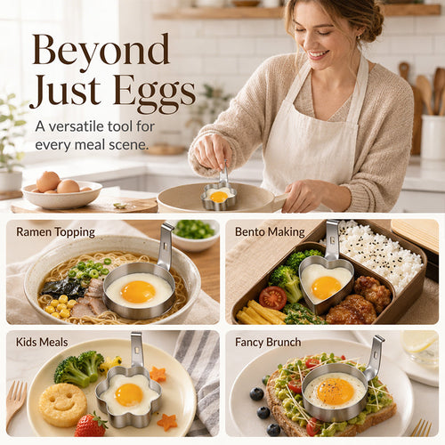 304 Stainless Steel Egg Ring Mold – 5 Fun Breakfast Shapes