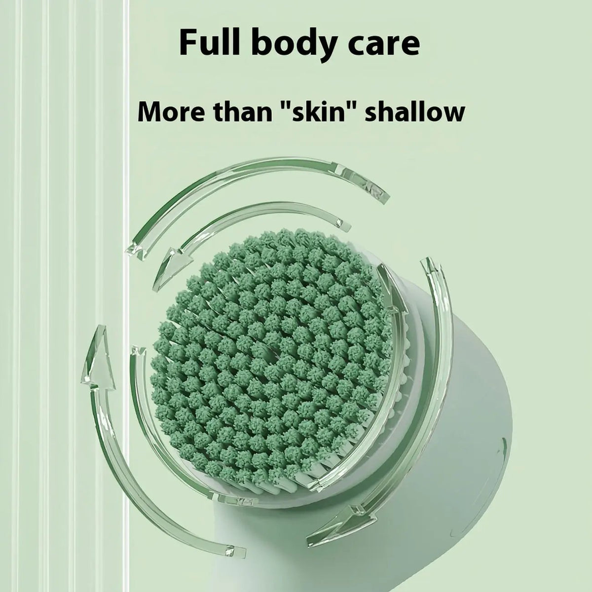 Rechargeable Motorized Electric Shower Back Scrubber - Green